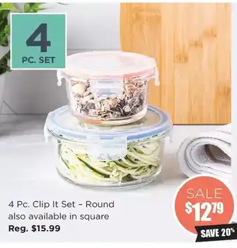 Kitchen Stuff Plus 4 pc. clip it set - round offer