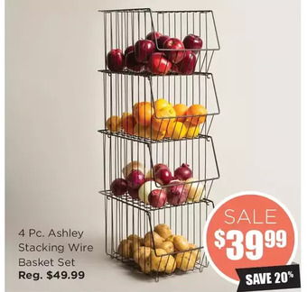 Kitchen Stuff Plus 4 pc. ashley stacking wire basket set offer