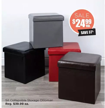 Kitchen Stuff Plus Sit collapsible storage ottoman offer
