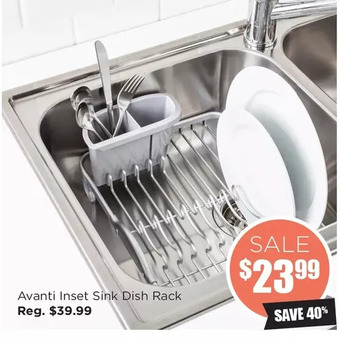 Kitchen Stuff Plus Avanti inset sink dish rack offer