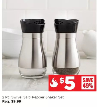 Kitchen Stuff Plus 2 pc. swivel salt+pepper shaker set offer