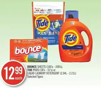 Shoppers Drug Mart Bounce sheets, tide pods or laundry detergent offer