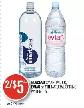 Shoppers Drug Mart Glaceau smartwater, evian or fiji natural spring water offer