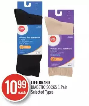 Shoppers Drug Mart Life brand diabetic socks offer