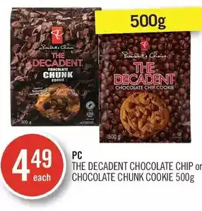 Shoppers Drug Mart Pc the decadent chocolate chip or chocolate chunk cookie offer