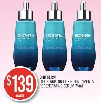 Shoppers Drug Mart Biotherm life plankton elixir fundamental regenerating serum offer