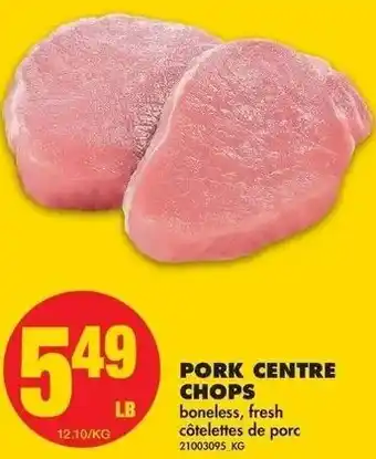 No Frills Pork Centre Chops 12.10kg offer