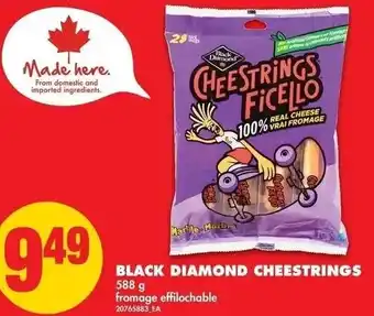 No Frills Black Diamond Cheestrings 588g offer