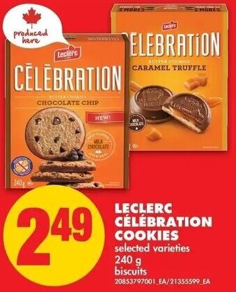 No Frills Leclerc Célébration Cookies 240g offer