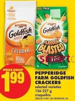 No Frills Pepperidge Farm Goldfish Crackers 156-227g offer