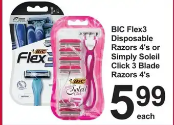 Pharmasave BIC Flex3 Disposable Razors 4's offer