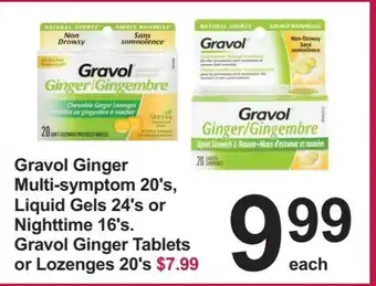 Pharmasave Gravol Ginger offer