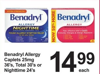 Pharmasave Benadryl Allergy Caplets offer