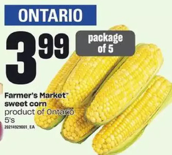 Zehrs Markets Farmer's market sweet corn offer