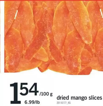 Fortinos Dried mango slices offer