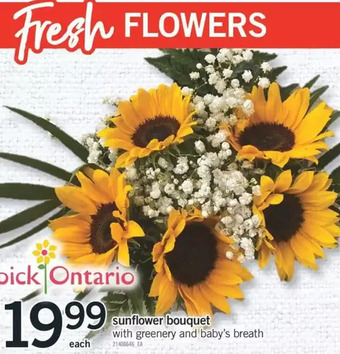 Fortinos Sunflower bouquet offer