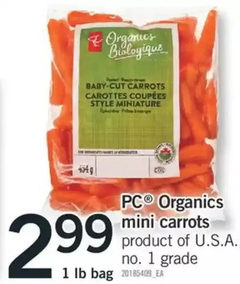Fortinos Pc organics mini carrots offer