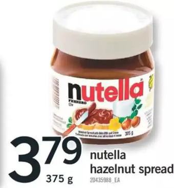 Fortinos Nutella hazelnut spread offer