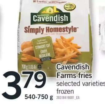 Fortinos Cavendish farms fries offer