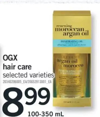 Fortinos Ogx hair care offer