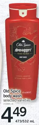 Fortinos Old spice body wash offer