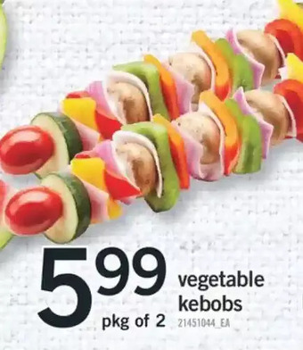 Fortinos Vegetable kebobs offer