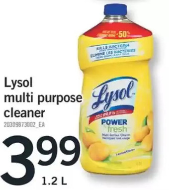 Fortinos Lysol multi purpose cleaner offer