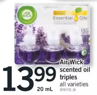 Fortinos Air wick scented oil triples offer