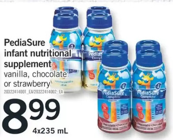 Fortinos Pediasure infant nutritional supplement offer
