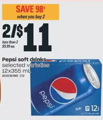 Independent Grocer Pepsi soft drinks offer