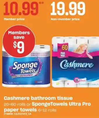 Independent Grocer Cashmere bathroom tissue or spongetowels ultra pro paper towels offer