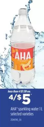 Independent Grocer Aha sparkling water offer