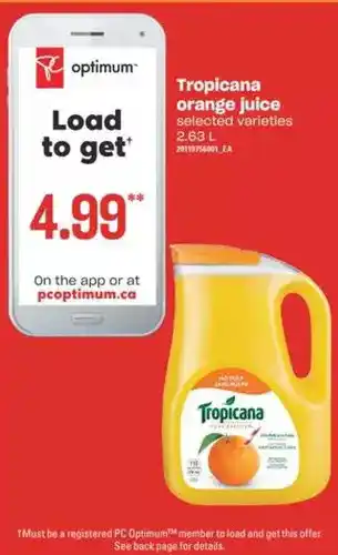 Independent Grocer Tropicana orange juice offer
