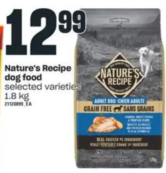 Independent Grocer Nature's recipe dog food offer