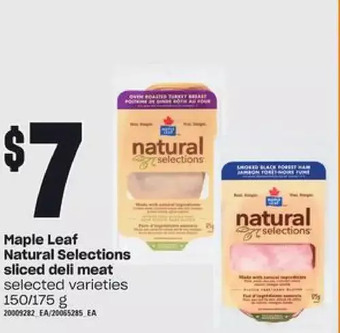 Loblaws Maple leaf natural selections sliced deli meat offer