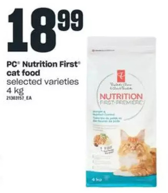 Independent Grocer Pc nutrition first cat food offer