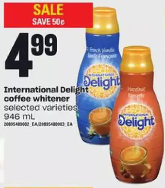 Loblaws International delight coffee whitener offer