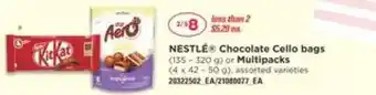 Independent Grocer Nestle chocolate cello bags or multipacks offer