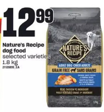 Loblaws Nature's recipe dog food offer