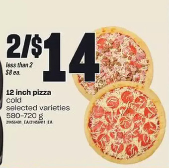 Loblaws 12 inch pizza offer