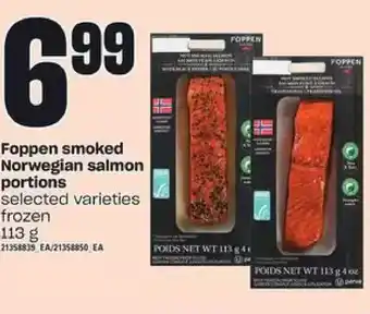 Loblaws Foppen smoked norwegian salmon portions offer