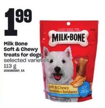 Loblaws Milk bone soft & chewy treats for dogs offer