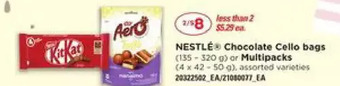 Loblaws Nestle chocolate cello bags or multipacks offer