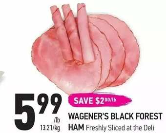 Coppa's Fresh Market Wagener's black forest ham offer