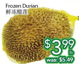 Ample Food Market Frozen durian offer