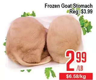 Skyland Foodmart Frozen goat stomach offer