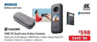 Visions Electronics Insta360 one x2 dual lens action camera offer