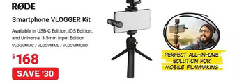 Visions Electronics Rode smartphone vlogger kit offer