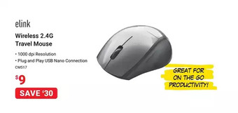 Visions Electronics Elink wireless 2.4g travel mouse offer