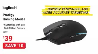 Visions Electronics Logitech prodigy gaming mouse offer